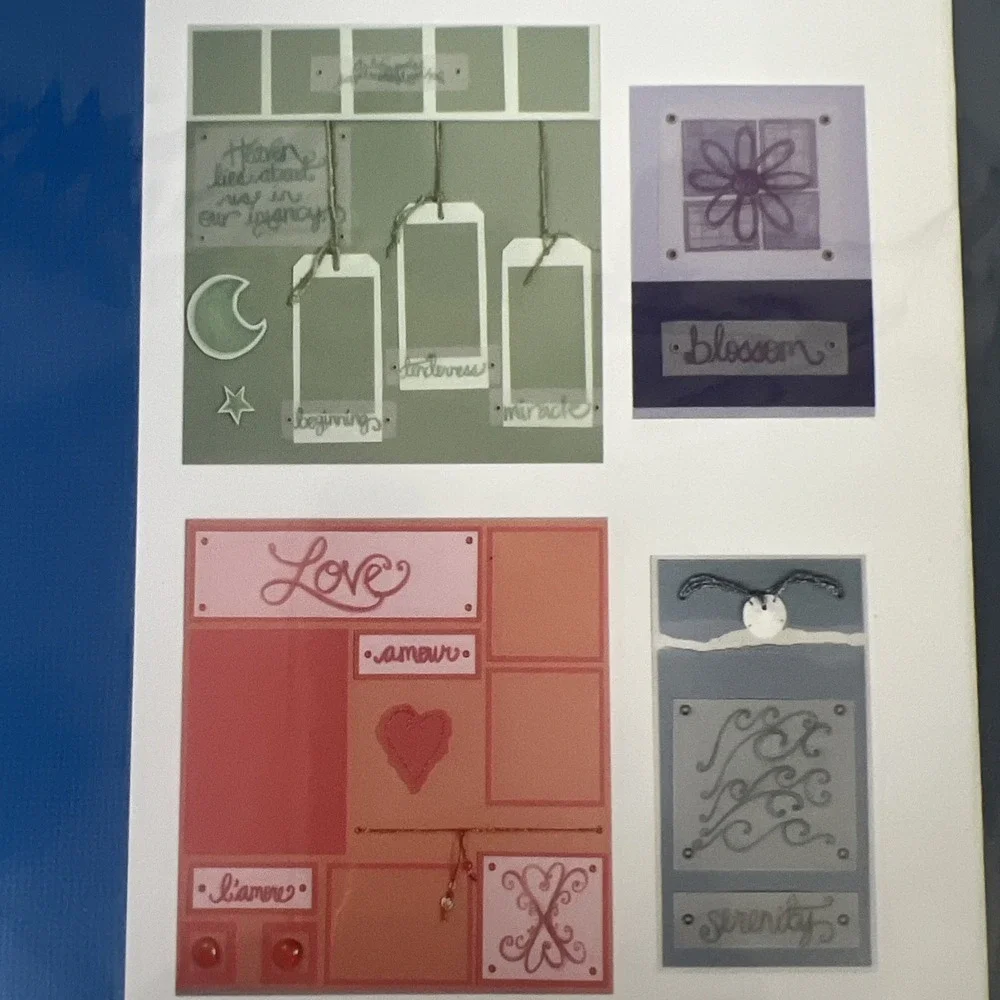3 Pkgs Magic Scraps Nature Themed‎ Scrapbook Combo Kit Monochromatic Vellum New
